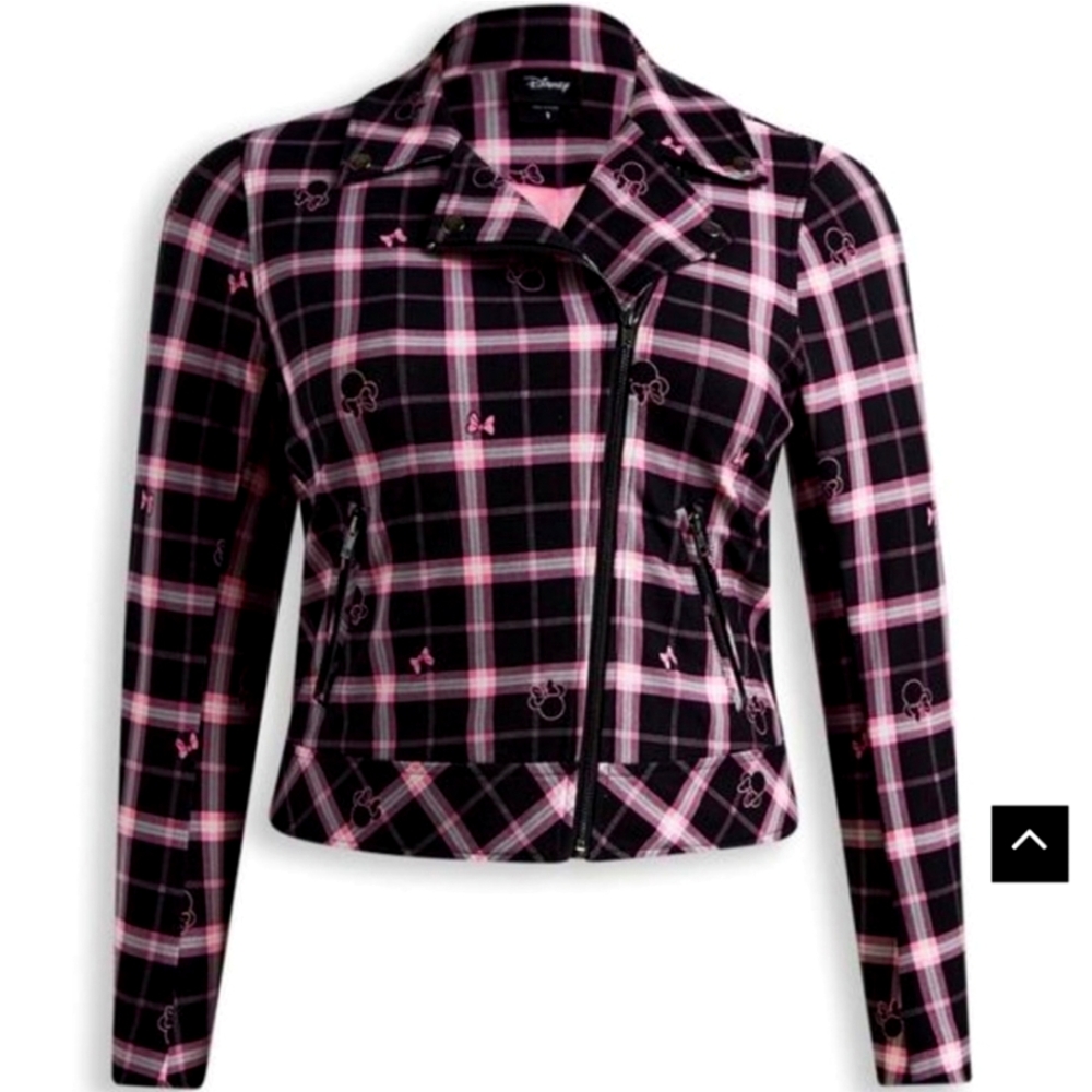 Torrid Disney Minnie Mouse Ponte Moto Jacket